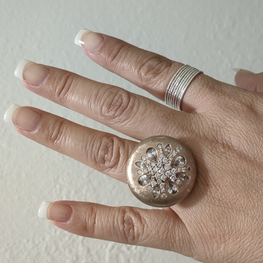 Prime Art & Jewel Rose Gold Plated Cocktail Ring